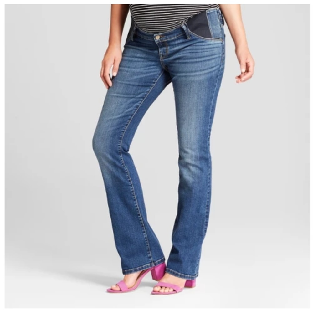 Maternity Inset Panel Bootcut Jeans